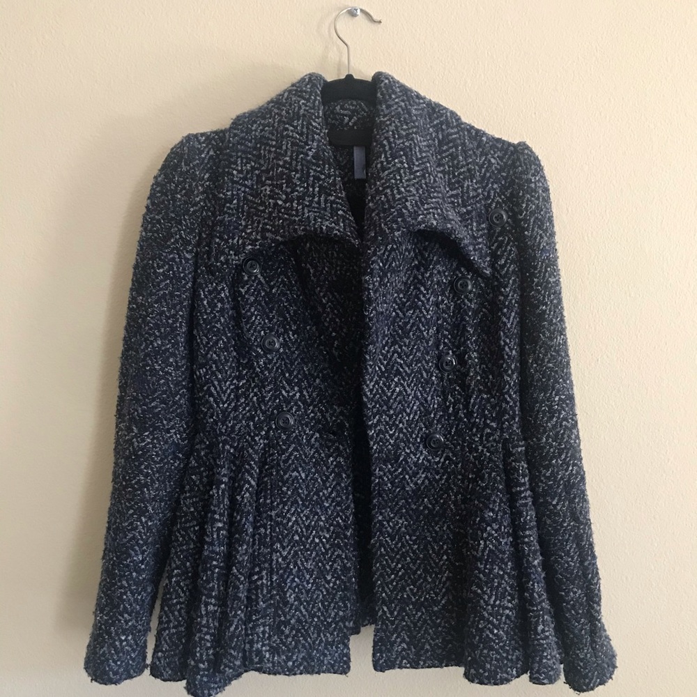 Free People Tweed Peplum Coat